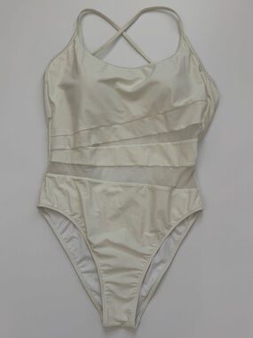 summersalt Causeway One-Piece Swimsuit Cream Avorio